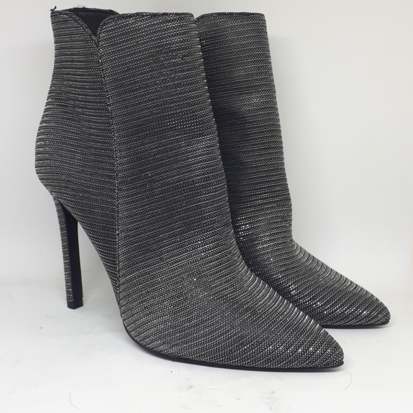 Silver metallic ankle booties - Picture 5 of 7